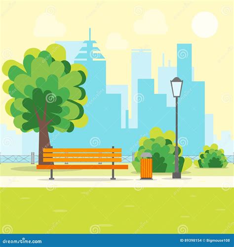 Illustration: Urban Garden Or Park. Stock Photo | CartoonDealer.com ...