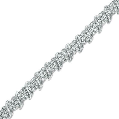 Zales 2 CT. T.W. Diamond S Tennis Bracelet in Sterling Silver (With images) | Sparkly bracelets ...