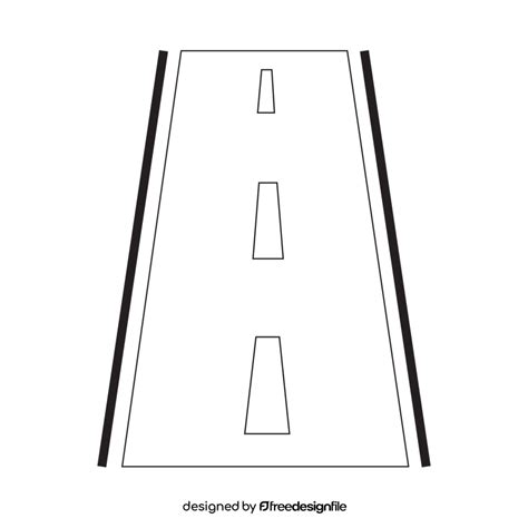 Road drawing black and white clipart free download