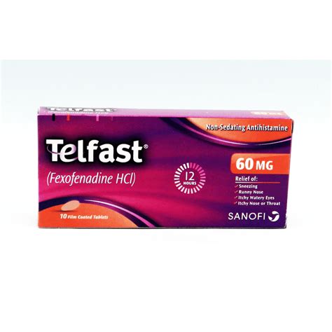 Telfast 60Mg Tablets - Side Effects - Buy Online - ₨ 149 - khasmart
