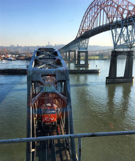 Did some surveying on the Fraser River bridge in New Westminster, BC. The view wasn't bad. : r ...