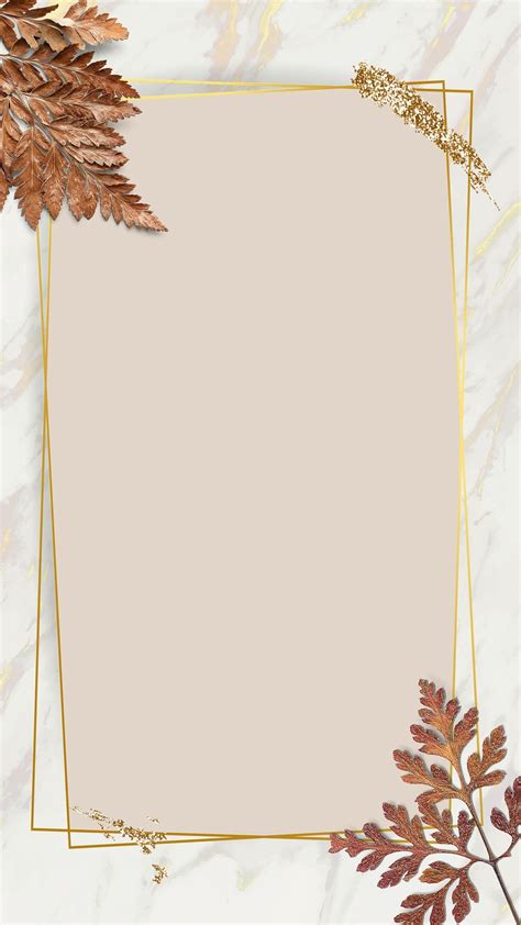 Download premium illustration of Psd marble frame brown leaf by Nunny about abstract frame ...