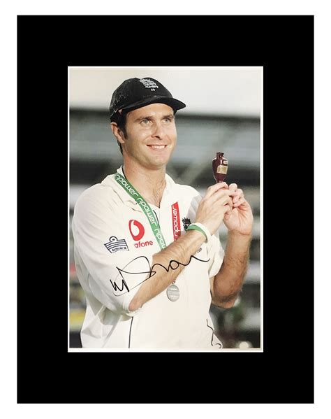 Signed Michael Vaughan Photo Display - Ashes Winners 2005