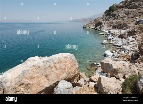 Bank of Akdamar Island in Lake Van, Turkey Stock Photo - Alamy