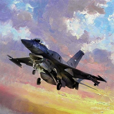 F 16 fighting falcon 011v Painting by Gull G - Pixels