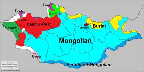 Languages of Mongolia | Language map, Mongolia, Language