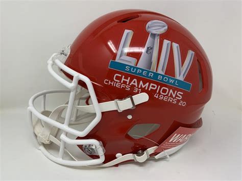 Chiefs Super Bowl LIV LE Full-Size Authentic On-Field Speed Helmet Signed by (5) with Patrick ...