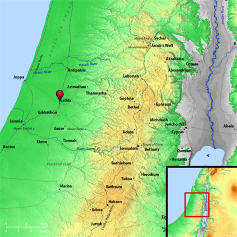 Bible Map: Lydda