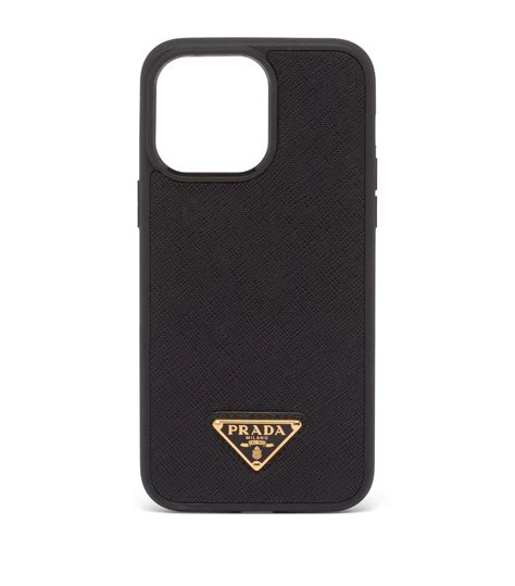 Womens Prada black Saffiano Leather iPhone 14 Pro Max Case | Harrods NO