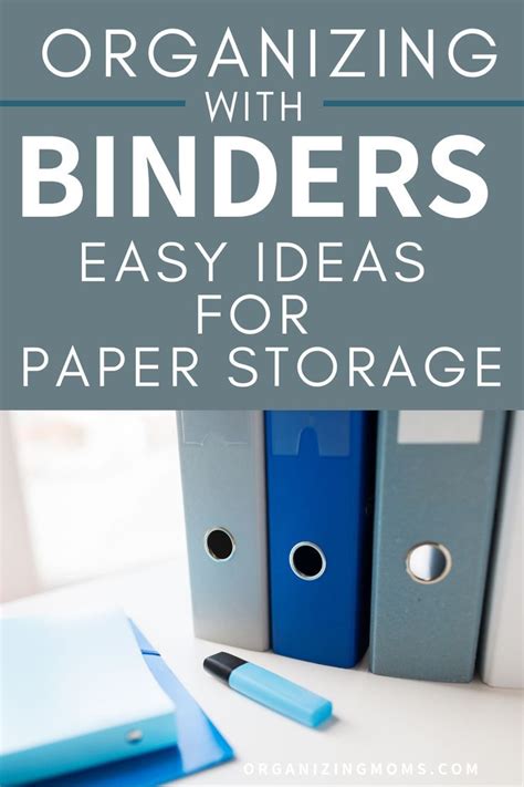 Paper Organizing with Binder Organization System. This is a simple ...