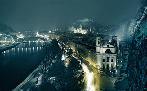 buildings, River, Night Wallpapers HD / Desktop and Mobile Backgrounds