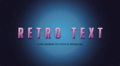 Free Photoshop Retro Text Effect - Motosha Blog