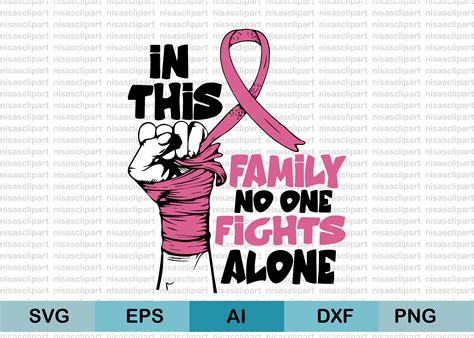 In This Family No One Fights Alone Svg Cut File for - Etsy