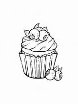 Blueberry Muffin Coloring Pages sketch template