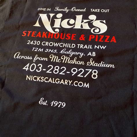 Nick's Merchandise - Nick's Steakhouse & Pizza