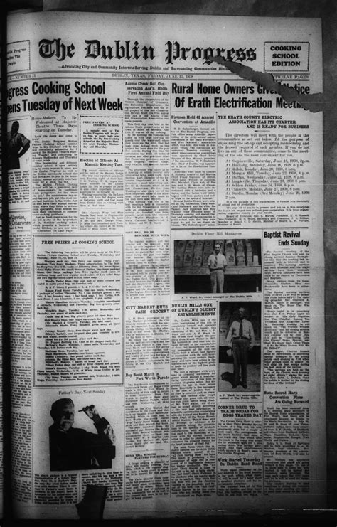 The Dublin Progress (Dublin, Tex.), Vol. 50, No. 21, Ed. 1 Friday, June 17, 1938 - The Portal to ...