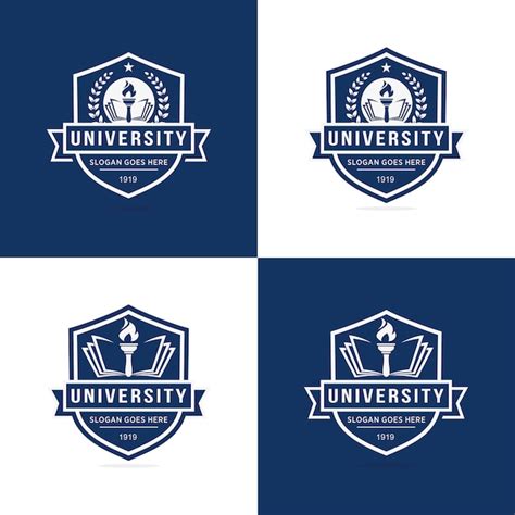 Set of university logo template Vector | Premium Download