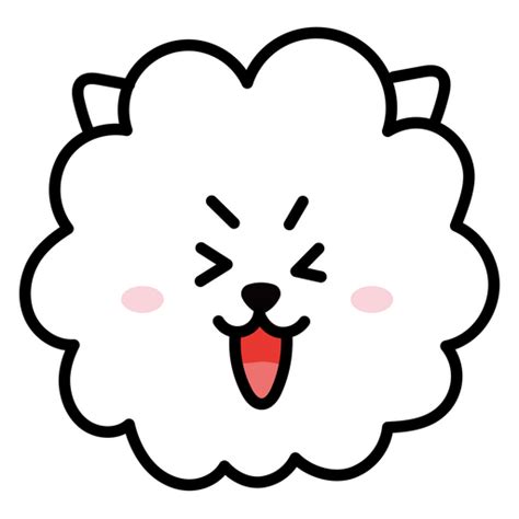 BTS BT21 RJ Happy Sticker - Sticker Mania