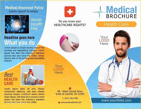 Medical Brochure Templates Free Of Medical Tri Fold Brochure Template ...