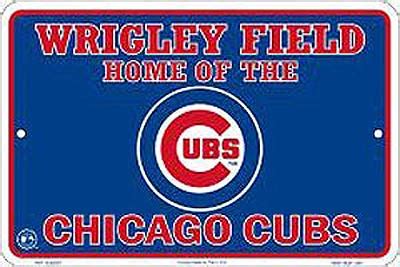 Metal Sign: Wrigley Field - Home of The Chicago Cubs Sign SPSBWF