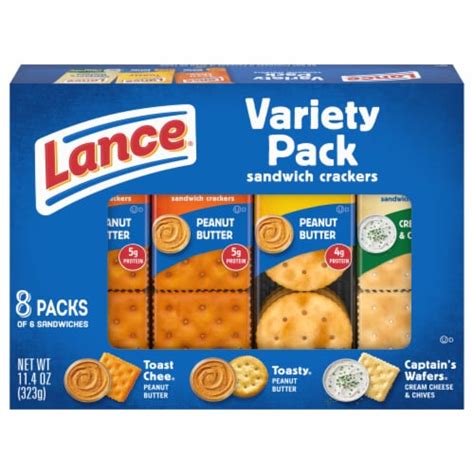 Lance® Sandwich Crackers Variety Pack, 8 ct / 1.43 oz - Pick ‘n Save