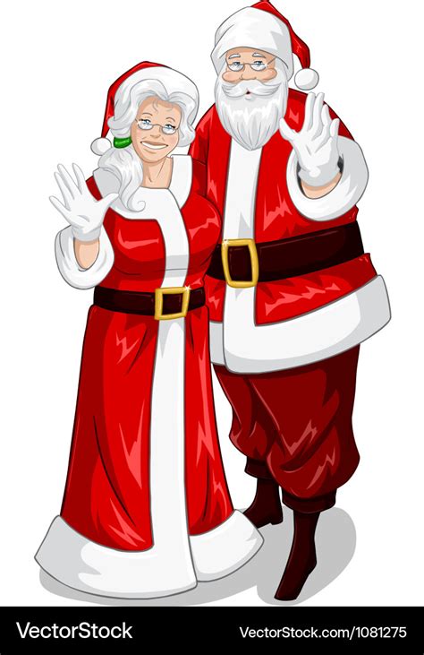 Santa and mrs claus Royalty Free Vector Image - VectorStock