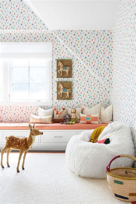 Confetti Wallpaper in Girls Room - Contemporary - Girl's Room