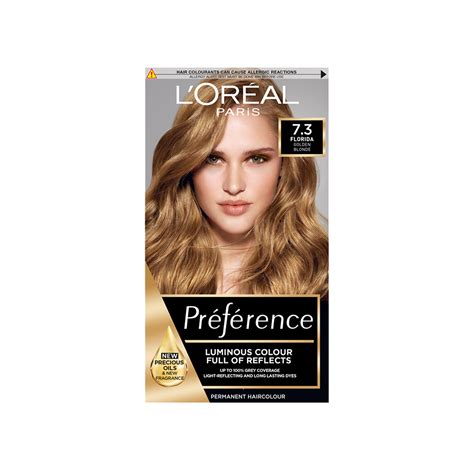 L’Oreal Preference Permanent Hair Color (7.3 Florida Golden Blonde ...