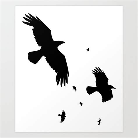 A Murder Of Crows Art Print by taiche | Society6