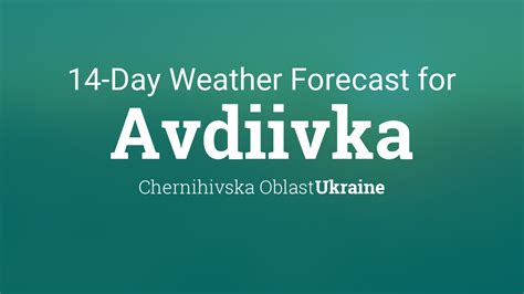 Avdiivka, Ukraine 14 day weather forecast