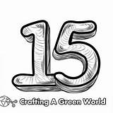 Number 15 Coloring Pages  Free & Printable sketch template