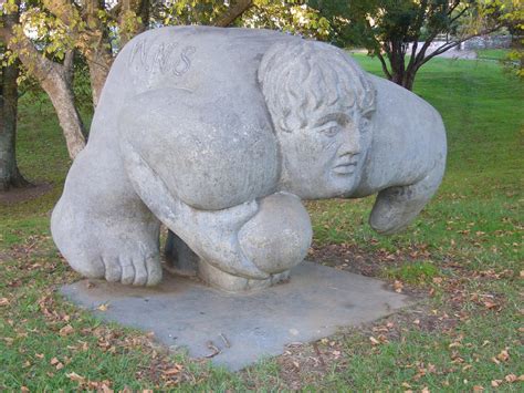 “FRONT ROW FORWARD” A six ton concrete cast sculpture. (Llew Summers of ...