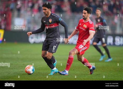 March 12, 2022: Omar Marmoush of VfB Stuttgart controls the ball during ...