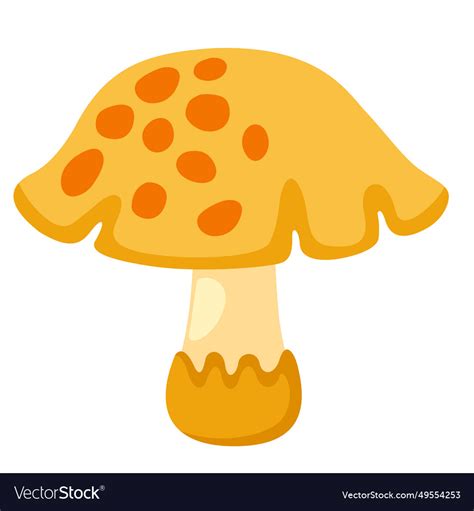 Mushroom white on background Royalty Free Vector Image