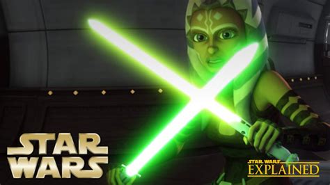 What Happened to Ahsoka's Green Lightsabers - Star Wars Explained - YouTube