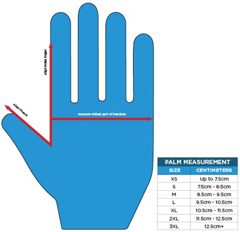 American Football Gloves Size Chart