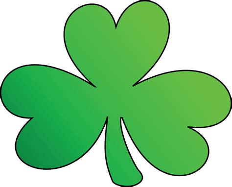 Free Clipart Of A Green Outlined Clover Shamrock, St Patricks Day