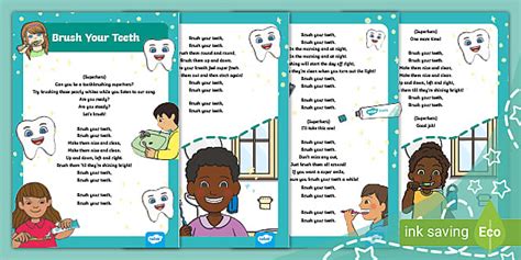 Nursery Rhymes Brush Your Teeth - EYFS Teeth Topic - Twinkl