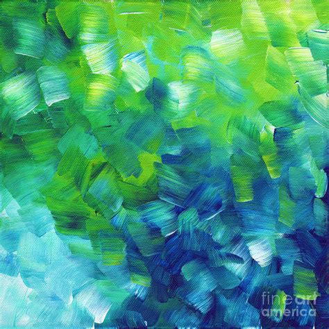 Blue And Green Abstract Painting at PaintingValley.com | Explore ...