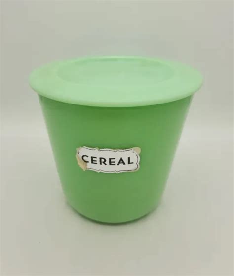 MCKEE JADEITE GREEN GLASS ROUND CEREAL CANISTER w/ LID $225.00 - PicClick