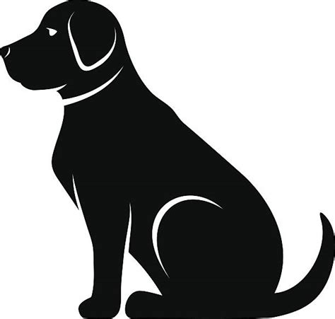 Funny Dog Silhouette Vector Illustration Silueta De Perro Dibujos ...