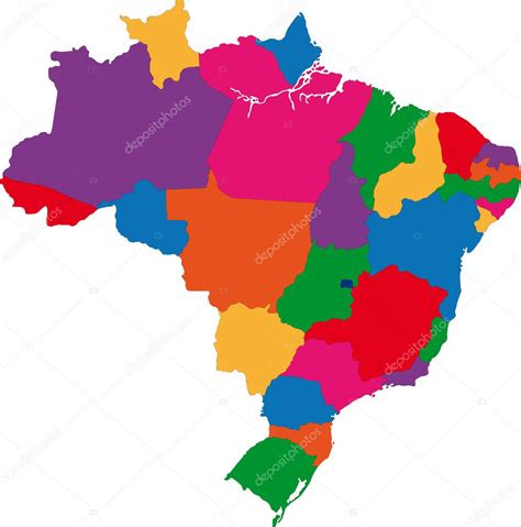 Brazil map — Stock Vector © Volina #1205089