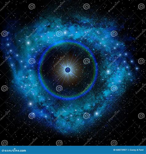 Blue Supernova stock illustration. Illustration of matter - 60073907