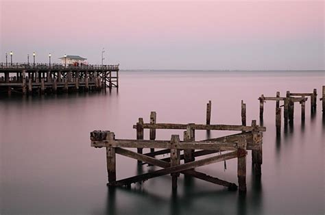 Swanage piers, old and new.