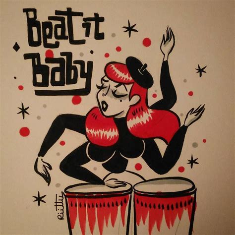 lilygoat: Ruttu_ruttu • Beatniks, Bongos and Beer in 2022 | Retro art, Beatnik, Cool drawings