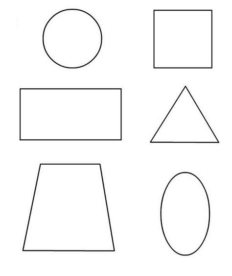 Learn to Draw Basic Shapes Coloring Page - NetArt | Shape coloring ...