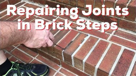 Repairing Mortar Joints in Brick Steps - How to - DIY - EASY | Brick ...