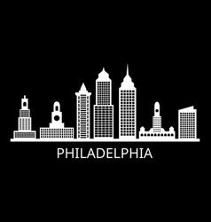 Philadelphia skyline Royalty Free Vector Image