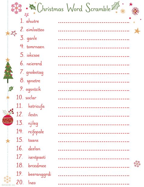 Printable Christmas Games | Blue Mountain