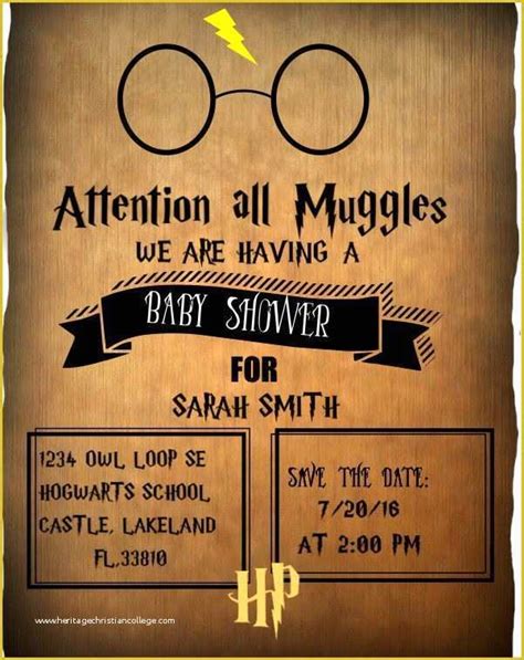 Harry Potter Baby Shower Invitation Template Free Of 441 Best Images ...